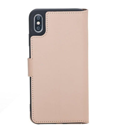 Bouletta Wallet Folio Ledertasche mit ID - Slot für Apple iPhone XS MAX - Nude