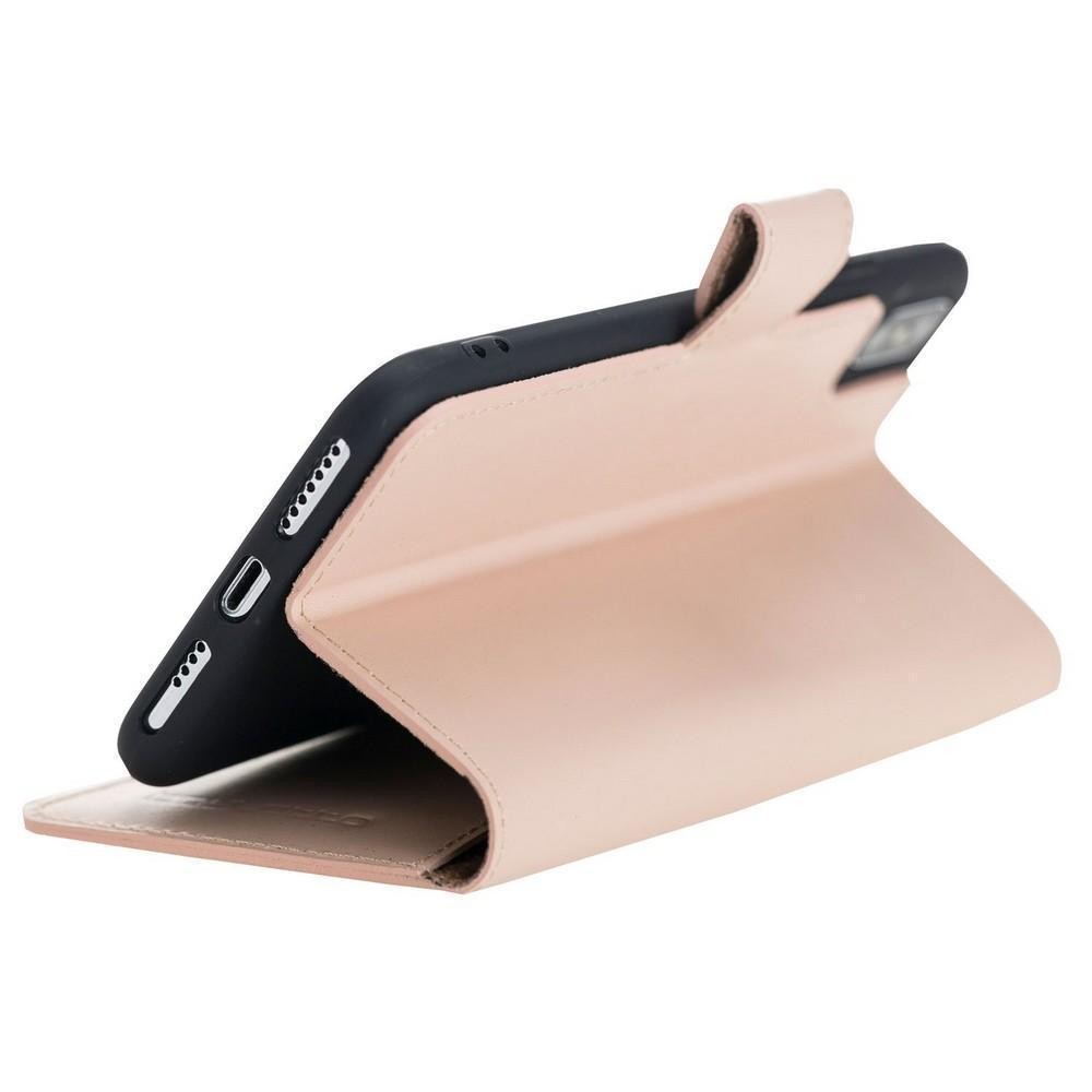 Bouletta Wallet Folio Ledertasche mit ID - Slot für Apple iPhone XS MAX - Nude