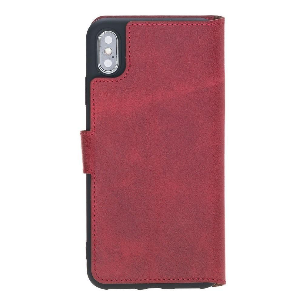 Bouletta Wallet Folio Ledertasche mit ID - Slot für Apple iPhone XS MAX -Tiguan Rot