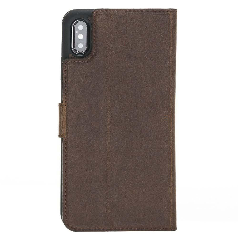 BOULETTA MAGNETISCHE ABNEHMBARE HANDYHÜLLE AUS LEDER  FÜR IPHONE XS MAX - ANTIC BROWN