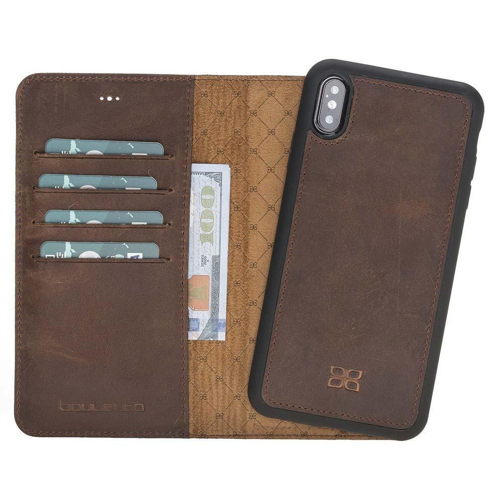 BOULETTA MAGNETISCHE ABNEHMBARE HANDYHÜLLE AUS LEDER  FÜR IPHONE XS MAX - ANTIC BROWN