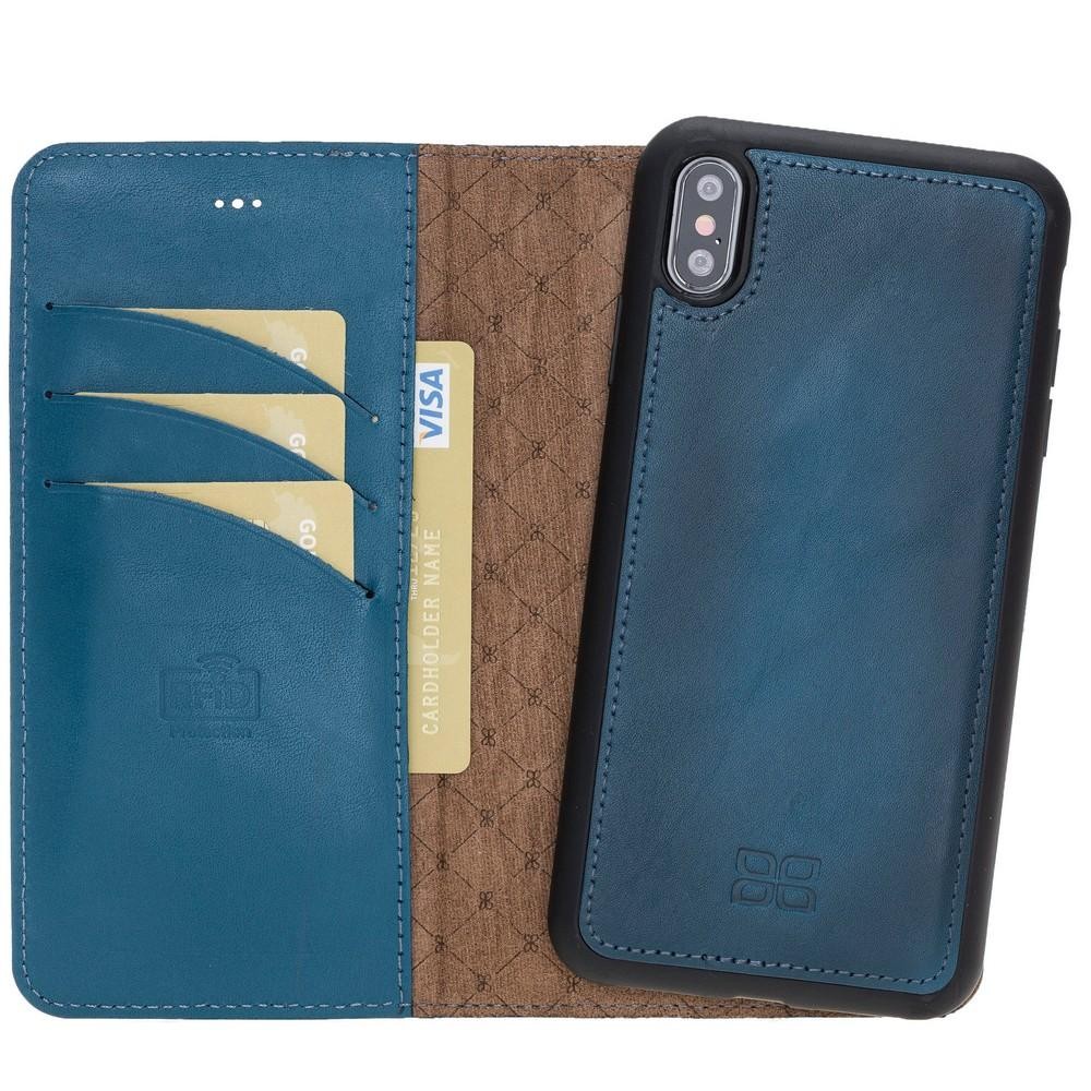 BOULETTA MAGNETISCHE ABNEHMBARE HANDYHÜLLE AUS LEDER MIT RFID-BLOCKER  FÜR IPHONE XS MAX - Burnished Navy Blue