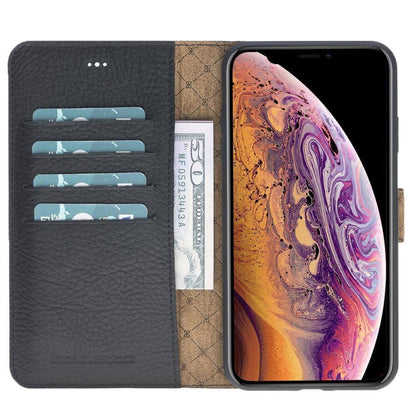BOULETTA MAGNETISCHE ABNEHMBARE HANDYHÜLLE AUS LEDER MIT RFID-BLOCKER  FÜR IPHONE XS MAX - Floater Black