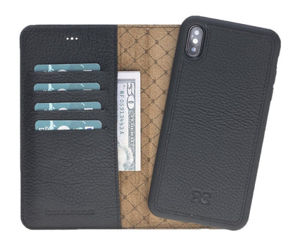 BOULETTA MAGNETISCHE ABNEHMBARE HANDYHÜLLE AUS LEDER MIT RFID-BLOCKER  FÜR IPHONE XS MAX - Floater Black