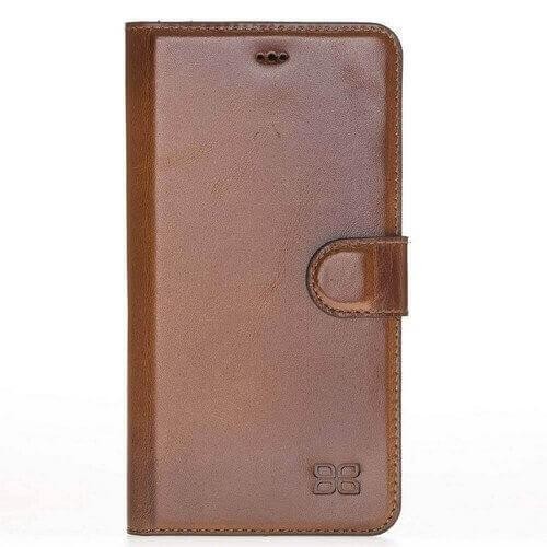 BOULETTA MAGNETISCHE ABNEHMBARE HANDYHÜLLE AUS LEDER MIT RFID-BLOCKER  FÜR IPHONE XS MAX -Rustic Tan mit Effect