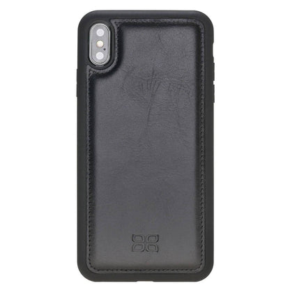 Bouletta Flex Cover Back Leder Case für iPhone XS Max Rustic Black