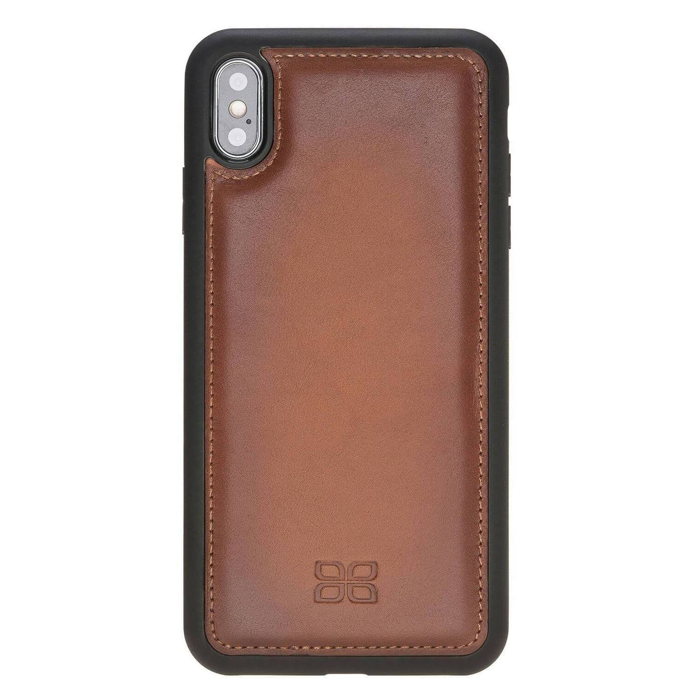 Bouletta Flex Cover Back Leder Case für iPhone XS Max Rustic Tan with Effect
