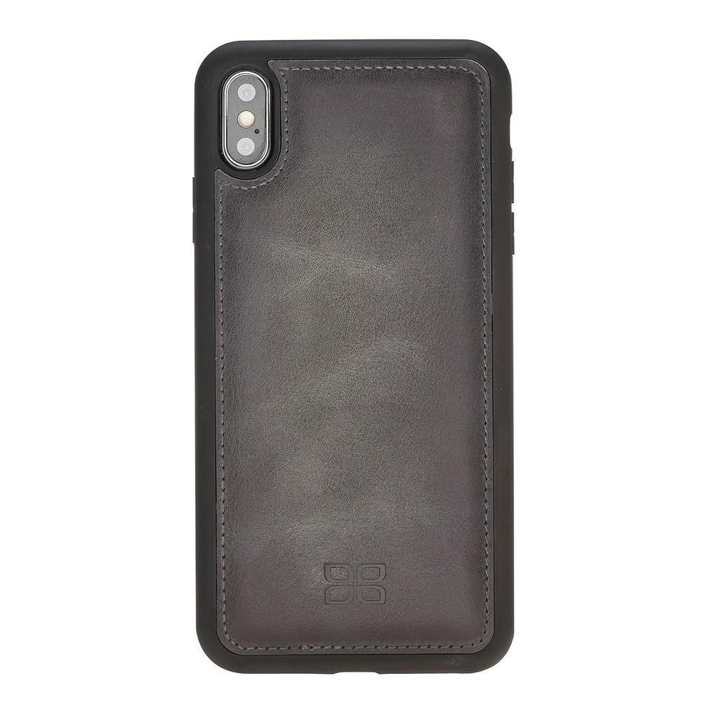 Bouletta Flex Cover Back Leder Case für iPhone XS Max Tiguan Grey with Effect
