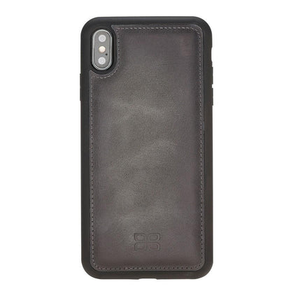 Bouletta Flex Cover Back Leder Case für iPhone XS Max Tiguan Grey with Effect