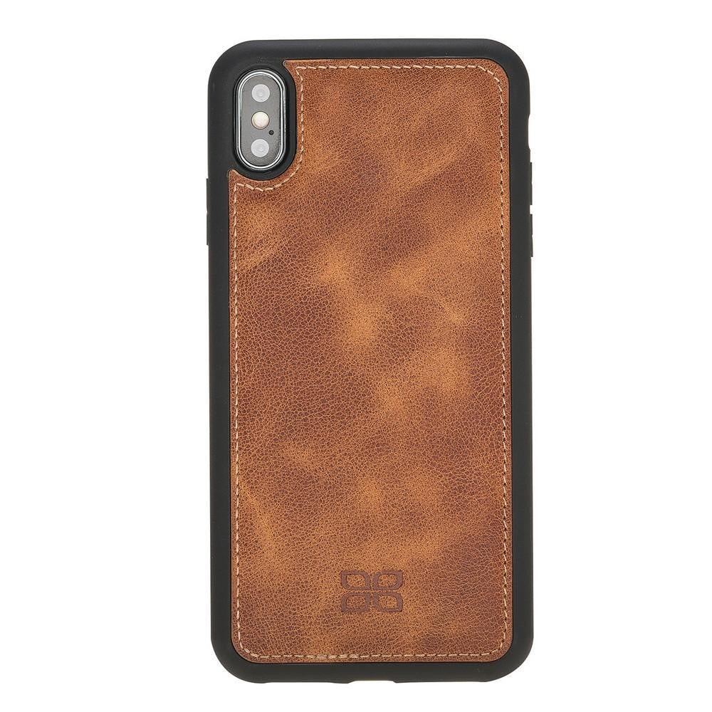 Bouletta Flex Cover Back Leder Case für iPhone XS Max Tiguan Tan with Vein