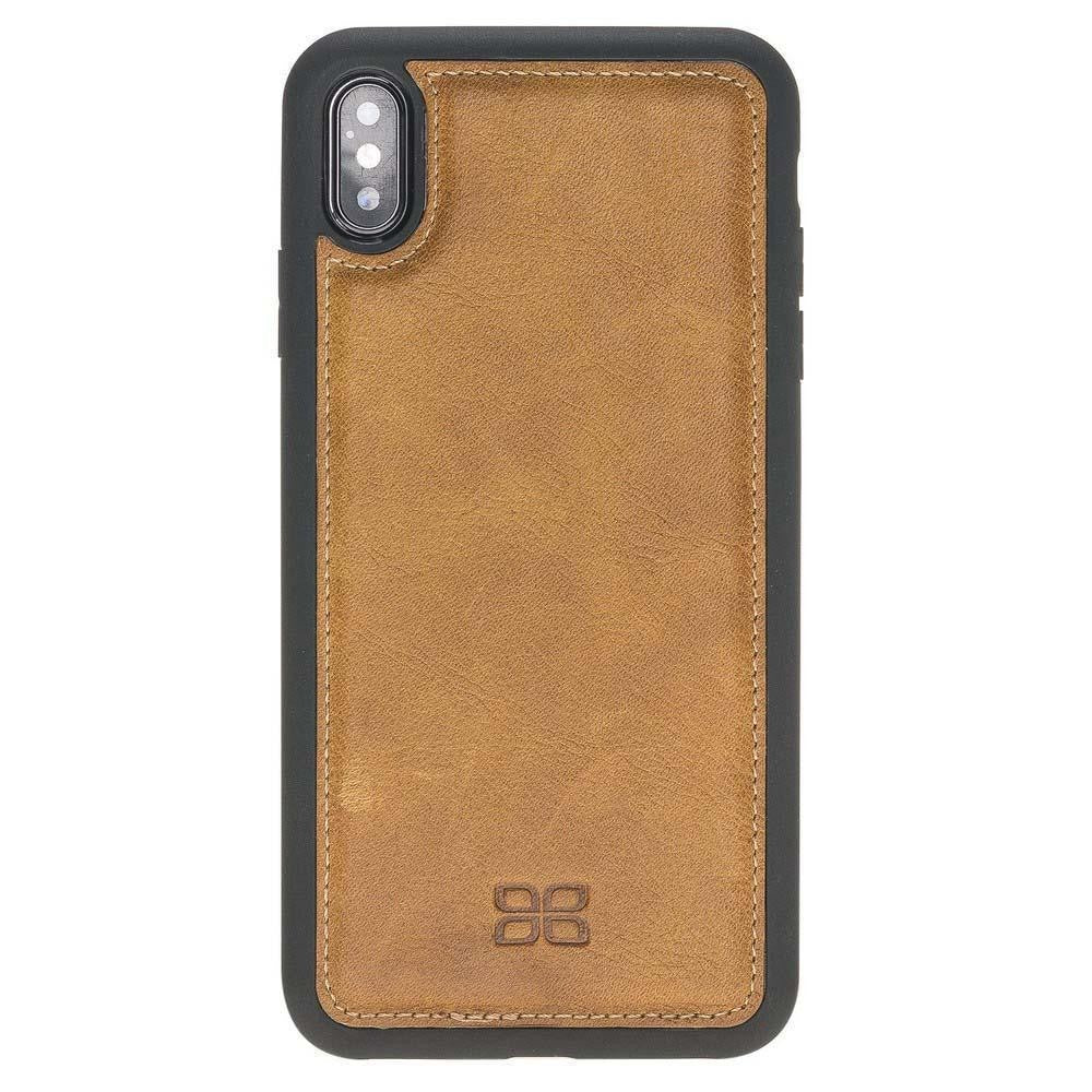 Bouletta Flex Cover Back Leder Case für iPhone XS Max Vegetal Tan