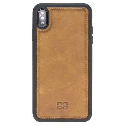 Bouletta Flex Cover Back Leder Case für iPhone XS Max Vegetal Tan