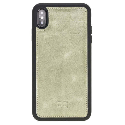 Bouletta Flex Cover Back Leder Case für iPhone XS Max Vegetal Water Green