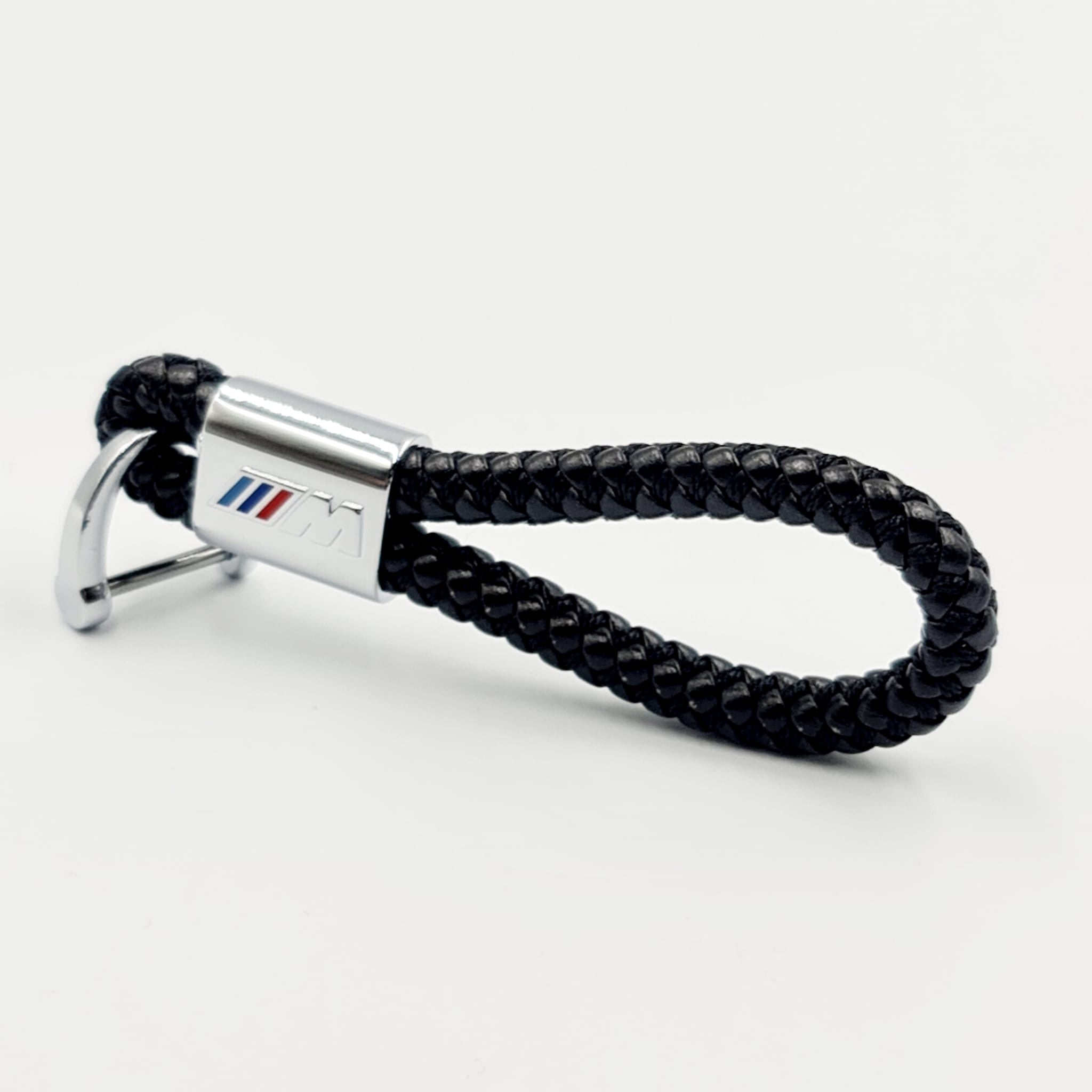 BMW M Power Schlüsselanhänger Leder Schwarz (Auf Wunsch mit Gravur)