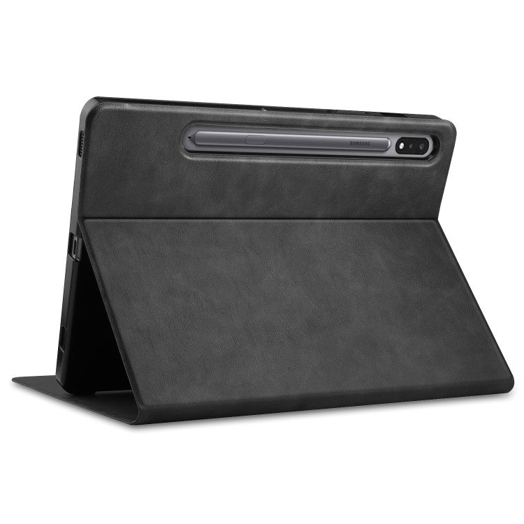 Samsung Galaxy Tab S7 (2020) Horizontal Flip Leder Hülle mit Halter-Schlaf Schwarz