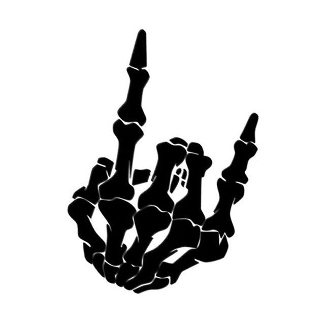 Schädel Finger Muster Autoaufkleber Vinyl Dekoration Schwarz