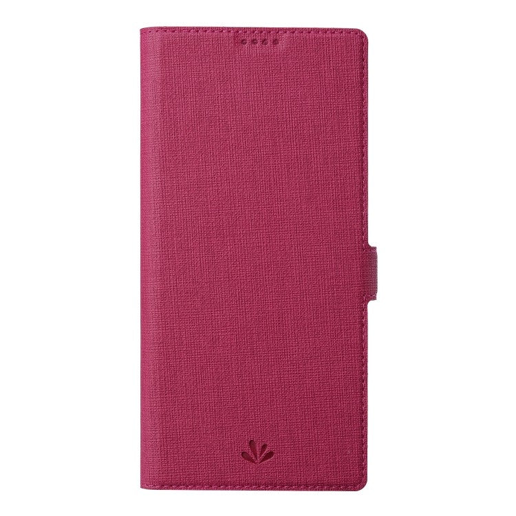 Galaxy S21 Ultra ViLi Stossfeste TPU + PU-Leder-Magnetschnalle Horizontal Flip Case mit Kartenfächern Halter (Rose Rot)