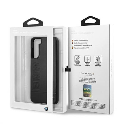 BMW - Logo Imprint - Galaxy S21 - Schwarz - Leder Hard Cover Case Schutzhülle Hülle