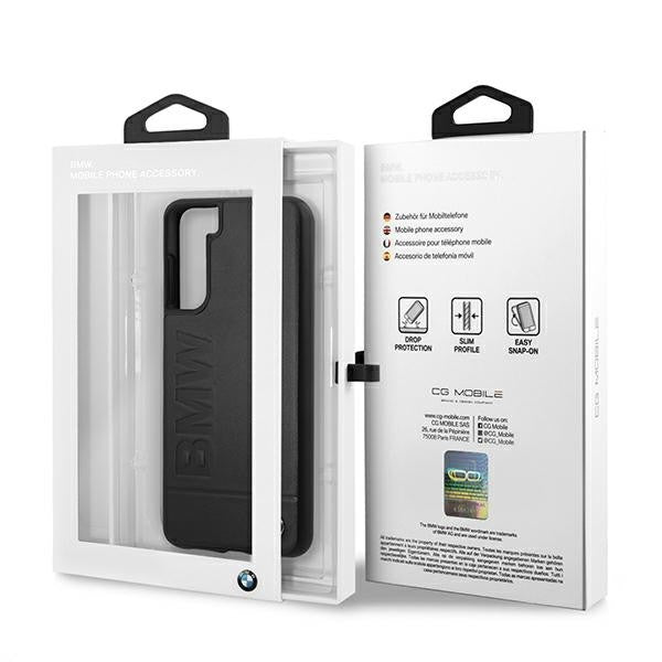 BMW - Logo Imprint - Galaxy S21 - Schwarz - Leder Hard Cover Case Schutzhülle Hülle