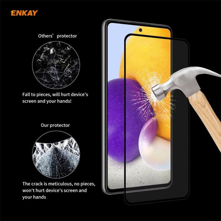 Samsung Galaxy A72 5G Enkay Temperiertes Glas Full-Kleber