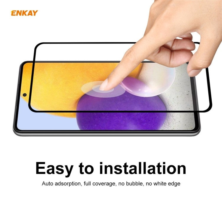 Samsung Galaxy A72 5G Enkay Temperiertes Glas Full-Kleber