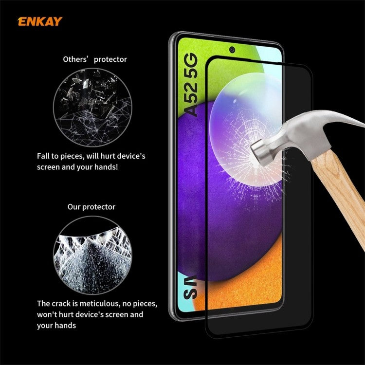 Samsung Galaxy A52 5G Enkay Temperiertes Glas Full-Kleber