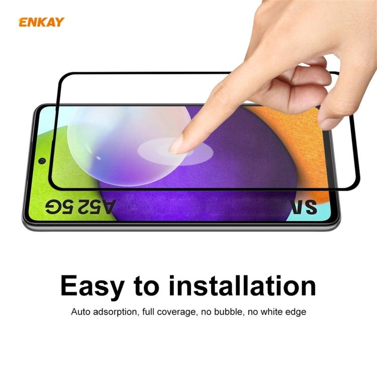 Samsung Galaxy A52 5G Enkay Temperiertes Glas Full-Kleber