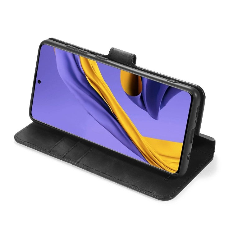 Galaxy A51 Retro Horizontal Flip Case mit Halter & Kartenfächern & Brieftasche (Schwarz)