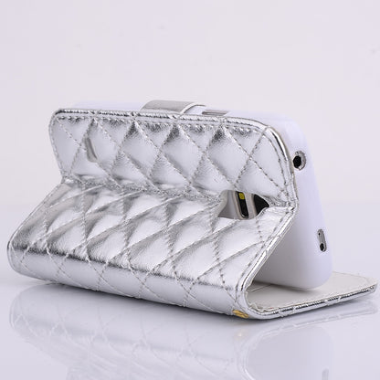 Bling Strass Leder Kreditkarten Etui Galaxy S5 Silber