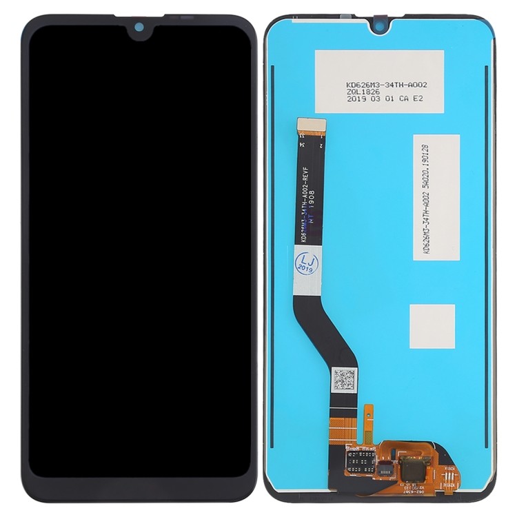 Vollmontage von LCD-Bildschirm und Digitizer für Huawei Y7 (2019) (Schwarz)