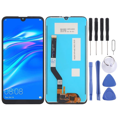 Vollmontage von LCD-Bildschirm und Digitizer für Huawei Y7 (2019) (Schwarz)