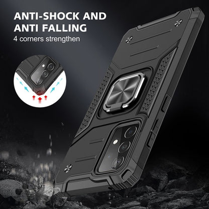 Samsung Galaxy A52 Magnetische Rüstung Stossfest mit Metallringhalter (schwarz)