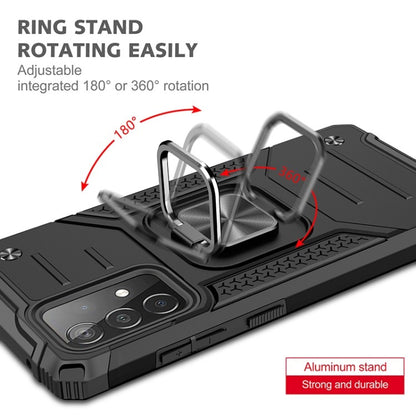 Samsung Galaxy A52 Magnetische Rüstung Stossfest mit Metallringhalter (schwarz)