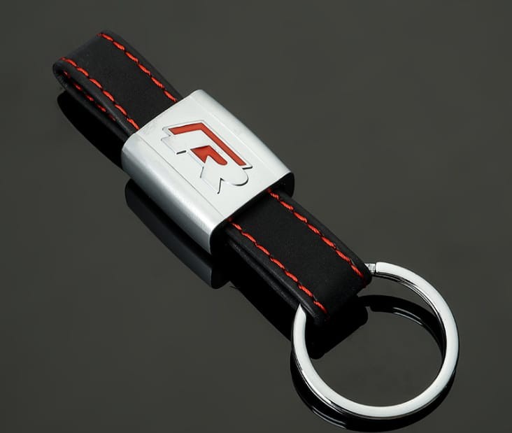Audi R Racing Schlüsselanhänger Leder  (Auf Wunsch mit Gravur)