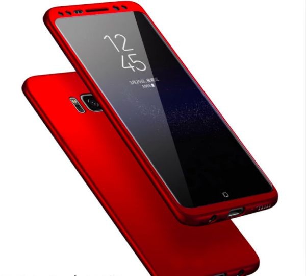 J-Case 360° Hülle Galaxy S8 Silikon Rot