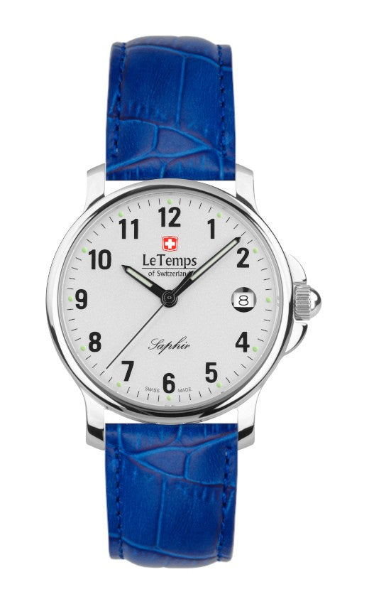 Le Temps of Switzerland Herrenuhren "ZAFIRA MEDIUM"  Ø 35 mm LT1055.01BL03