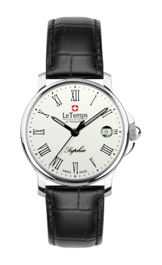 Le Temps of Switzerland Herrenuhren "ZAFIRA MEDIUM"  Ø 35 mm LT1055.02BL01