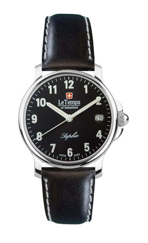 Le Temps of Switzerland Herrenuhren "ZAFIRA MEDIUM"  Ø 35 mm LT1055.07BL11