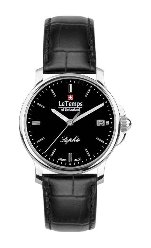 Le Temps of Switzerland Herrenuhren "ZAFIRA MEDIUM"  Ø 35 mm LT1055.11BL01