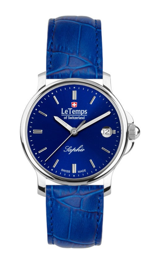 Le Temps of Switzerland Herrenuhren "ZAFIRA MEDIUM"  Ø 35 mm LT1055.13BL03