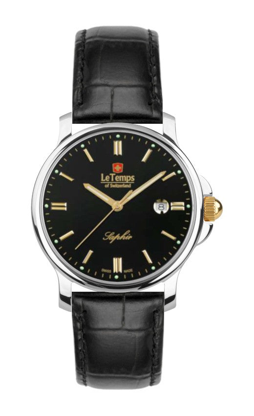 Le Temps of Switzerland Herrenuhren "ZAFIRA MEDIUM"  Ø 35 mm LT1055.45BL61