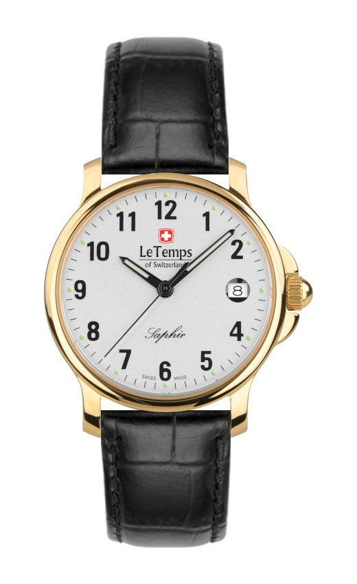 Le Temps of Switzerland Herrenuhren "ZAFIRA MEDIUM"  Ø 35 mm LT1055.51BL61
