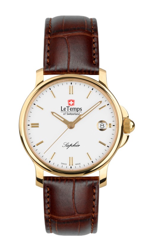 Le Temps of Switzerland Herrenuhren "ZAFIRA MEDIUM"  Ø 35 mm LT1055.52BL62
