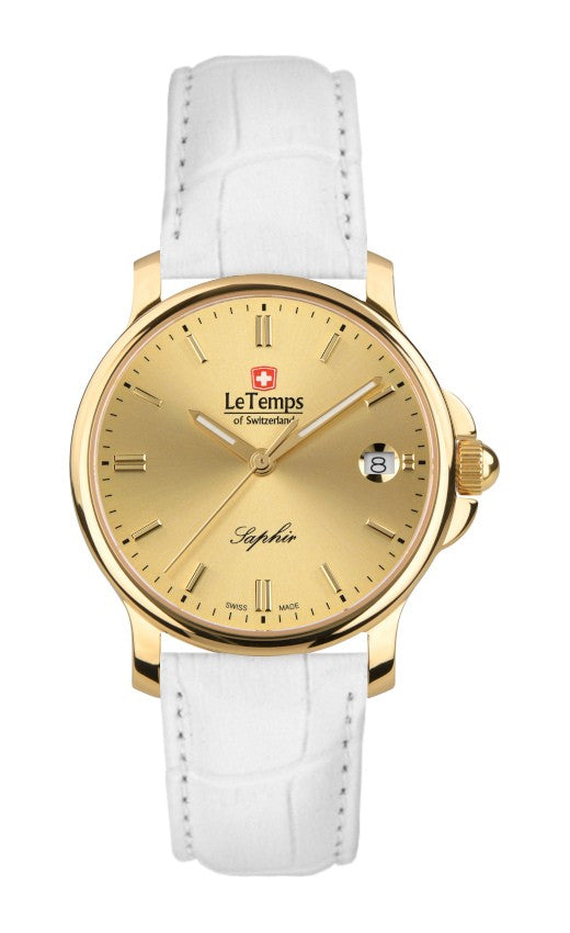 Le Temps of Switzerland Herrenuhren "ZAFIRA MEDIUM"  Ø 35 mm LT1055.56BL64