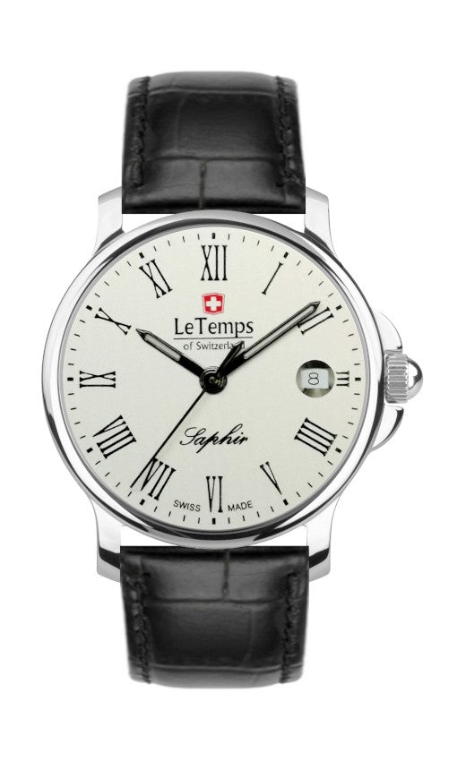 Le Temps of Switzerland Herrenuhren "ZAFIRA GENT"  Ø 38 mm Edelstahlband, gold LT1065.01BL02