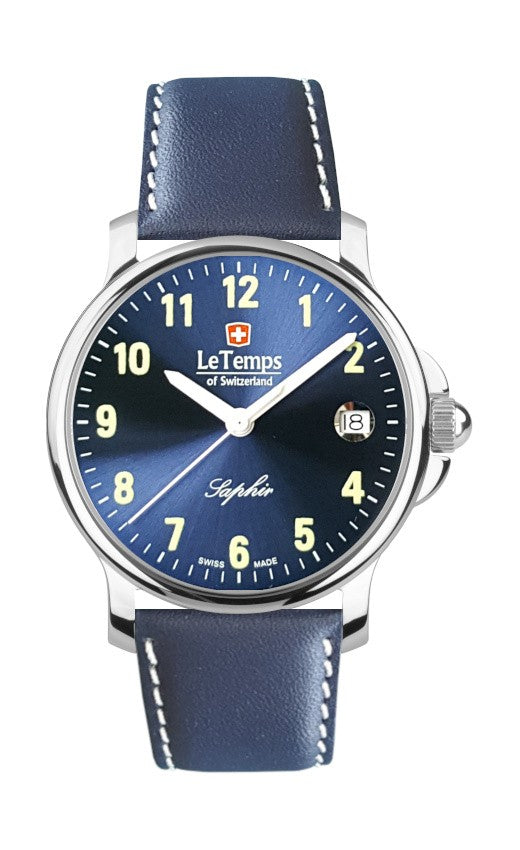 Le Temps of Switzerland Herrenuhren "ZAFIRA GENT"  Ø 38 mm  LT1065.09BL14