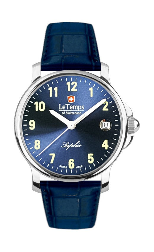 Le Temps of Switzerland Herrenuhren "ZAFIRA GENT"  Ø 38 mm  LT1065.09BL14