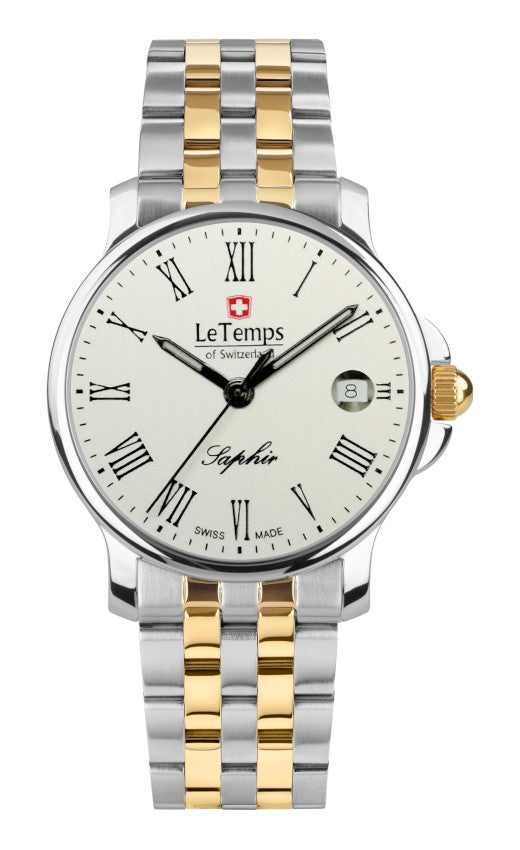 Le Temps of Switzerland Herrenuhren "ZAFIRA GENT"  Ø 38 mm Edelstahlband LT1065.41BT01