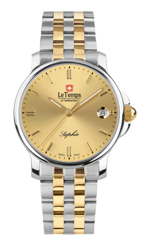 Le Temps of Switzerland Herrenuhren "ZAFIRA GENT"  Ø 38 mm Edelstahlband LT1065.46BT01
