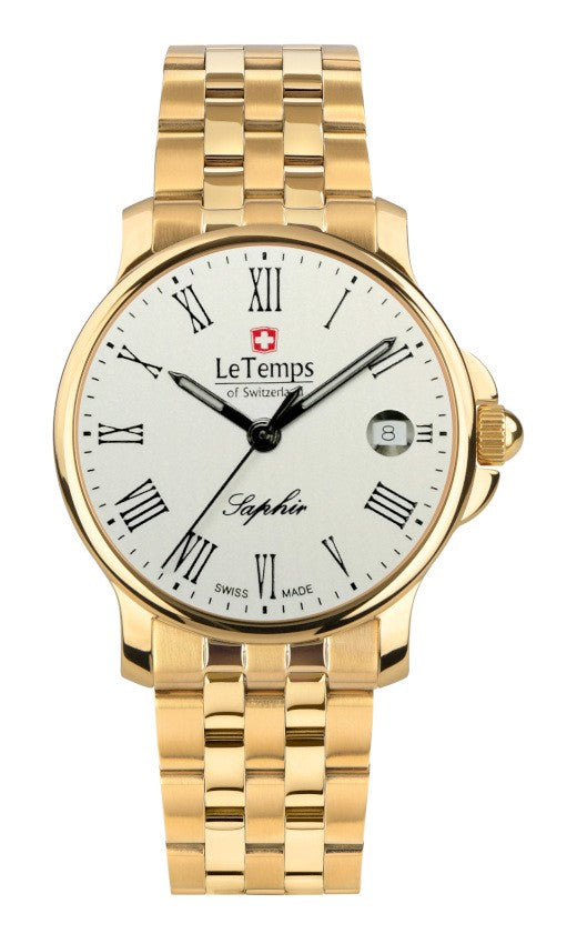 Le Temps of Switzerland Herrenuhren "ZAFIRA GENT"  Ø 38 mm Edelstahlband LT1065.52BD01